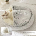 Round Plush Warm pet Bed House