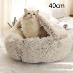 Round Plush Warm pet Bed House