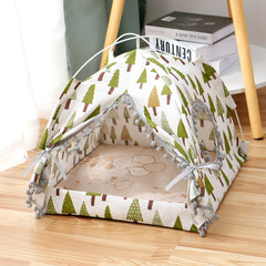 Cat Tent  House Enclosed Pet Bed