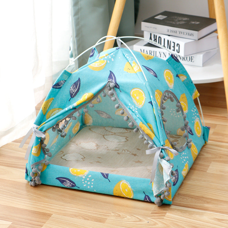 Cat Tent  House Enclosed Pet Bed