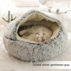 Round Plush Warm pet Bed House