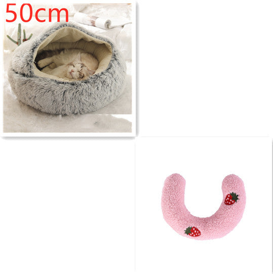 Round Plush Warm pet Bed House