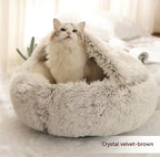 Round Plush Warm pet Bed House