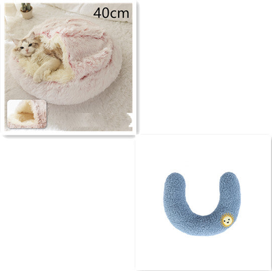 Round Plush Warm pet Bed House